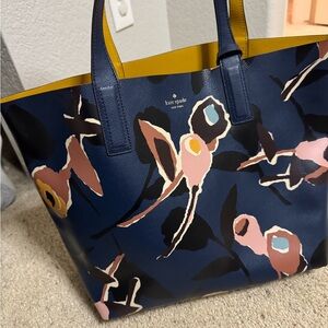 Kate Spade Blue Floral Tote Bag